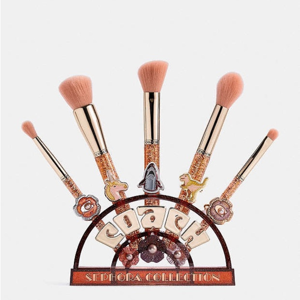 Sephora coach tea rose Brush Set